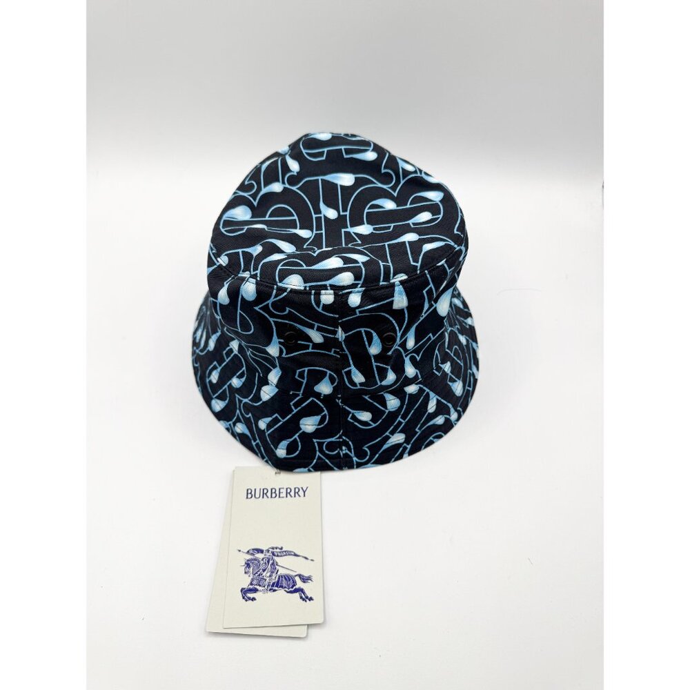 Burberry Bucket Burberry Multicolor Monogram Logo Print Cotton Bucket Hat - Picture 2 of 10